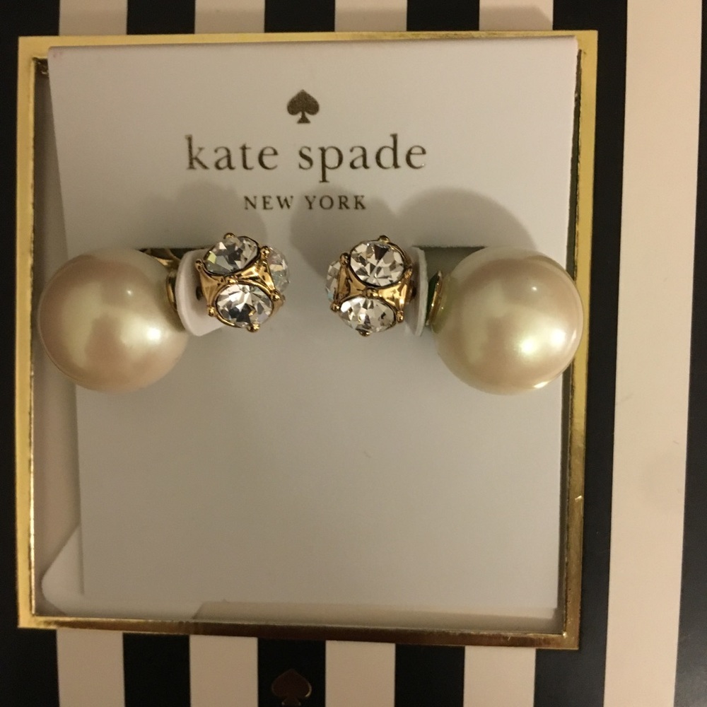 ♠️ ✨Kate Spade ♠️ pearl  with crystal earrings